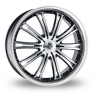 22 Inch Wolfrace Vermont Black Polished Alloy Wheels