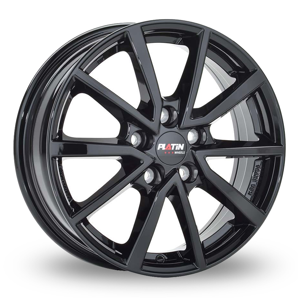 16 Inch Platin P 95 Gloss Black Alloy Wheels