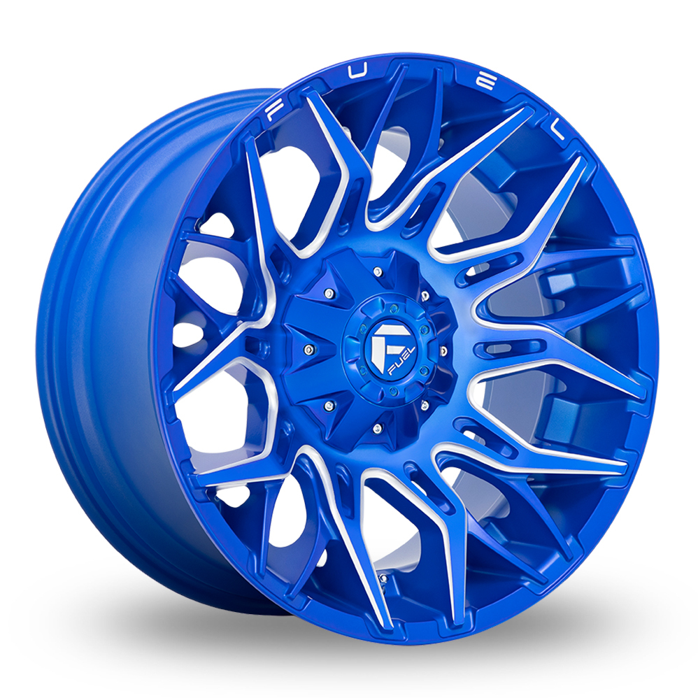 20 Inch Fuel Off-Road Twitch (USA Warehouse) Anodized Blue Milled Alloy Wheels