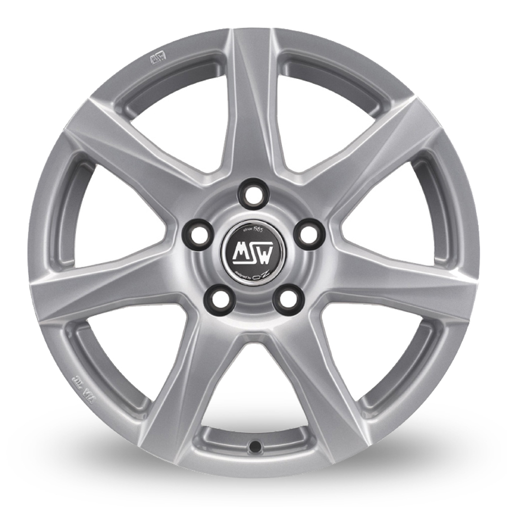 17 Inch MSW (by OZ) 77 Silver Alloy Wheels