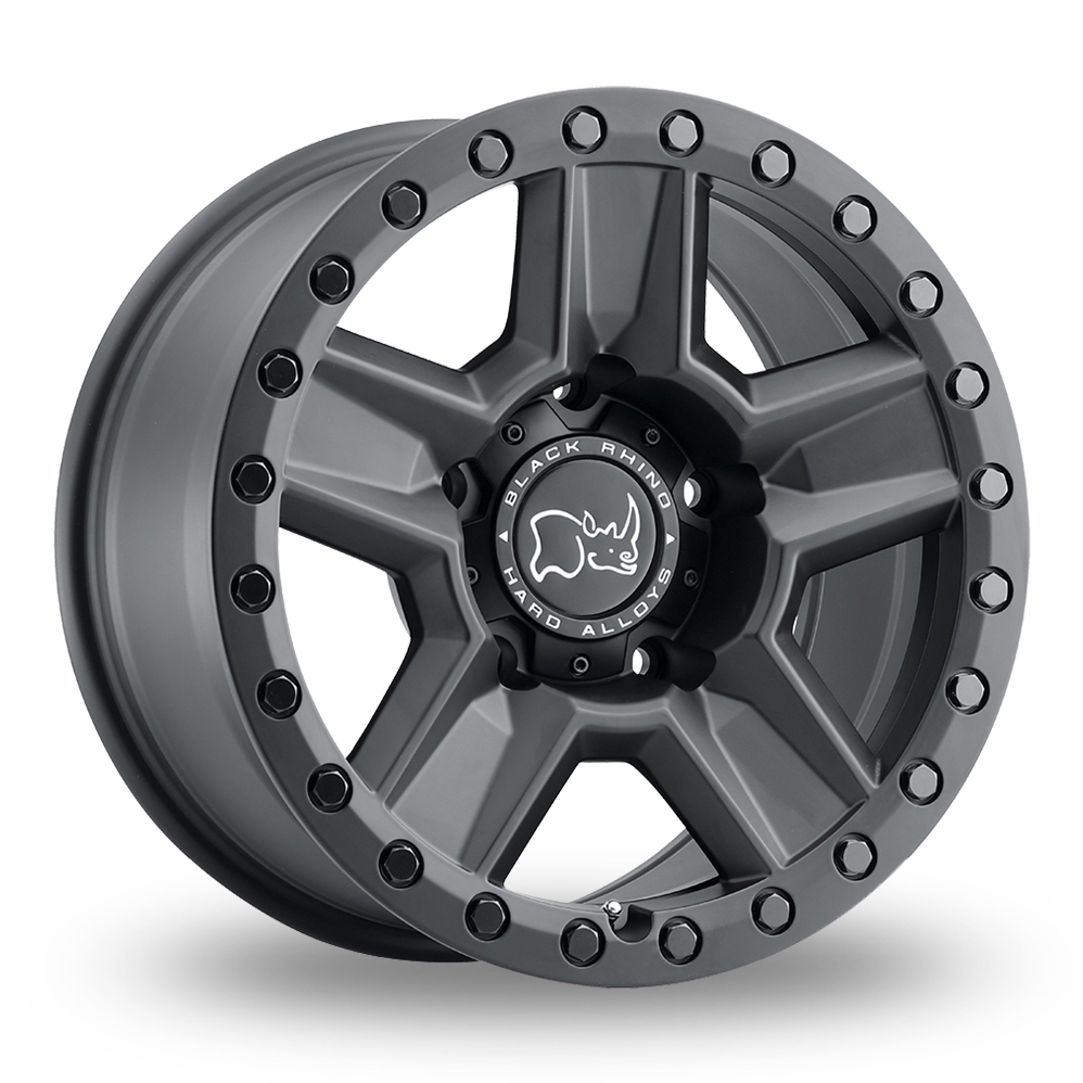 17 Inch Black Rhino Ravine Matt Black Alloy Wheels