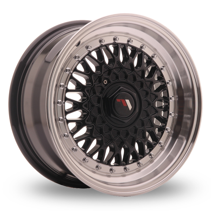 17 Inch Japan Racing JR9 (8.5x17) (Custom Fitment) Gloss Black Machined Lip Alloy Wheels