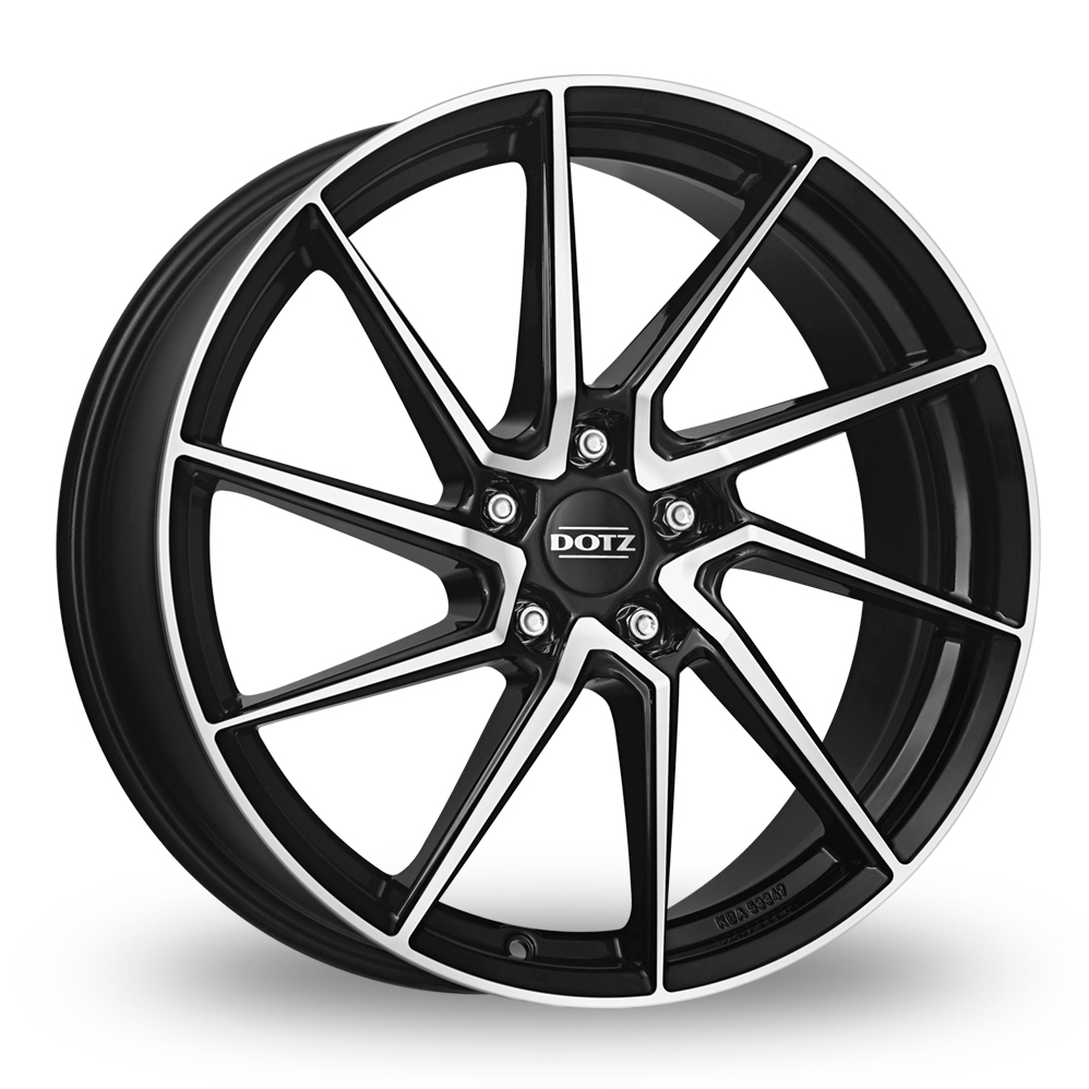 18 Inch Dotz Spa Black Polished Alloy Wheels