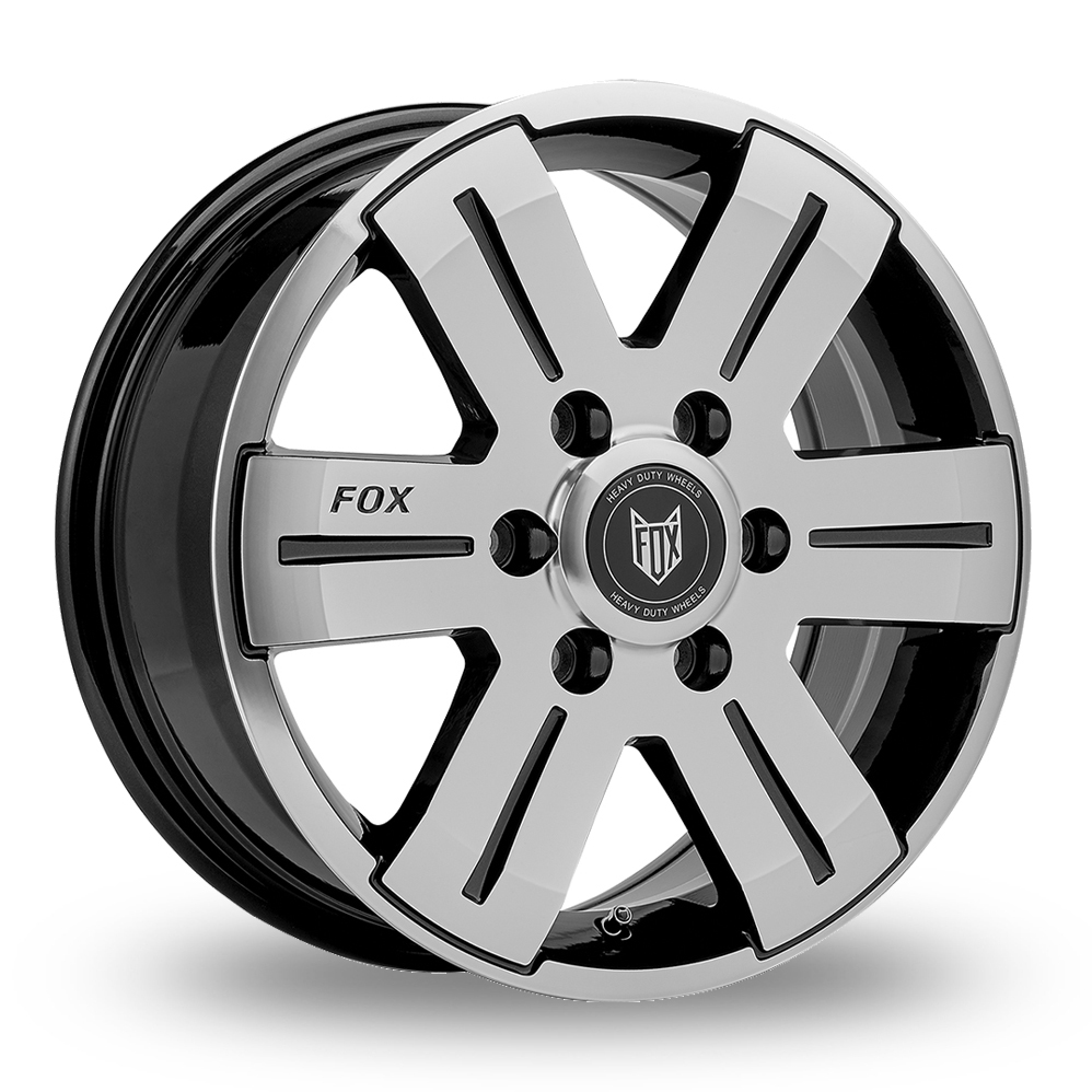 16 Inch Fox Racing Opus 6 Zinc Polished Alloy Wheels