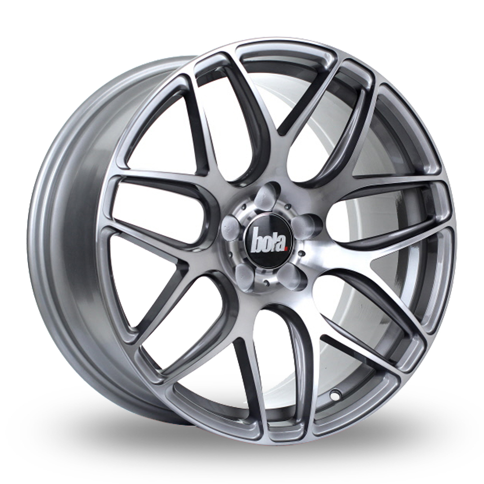 18 Inch Bola B8R Glossy Titanium Alloy Wheels