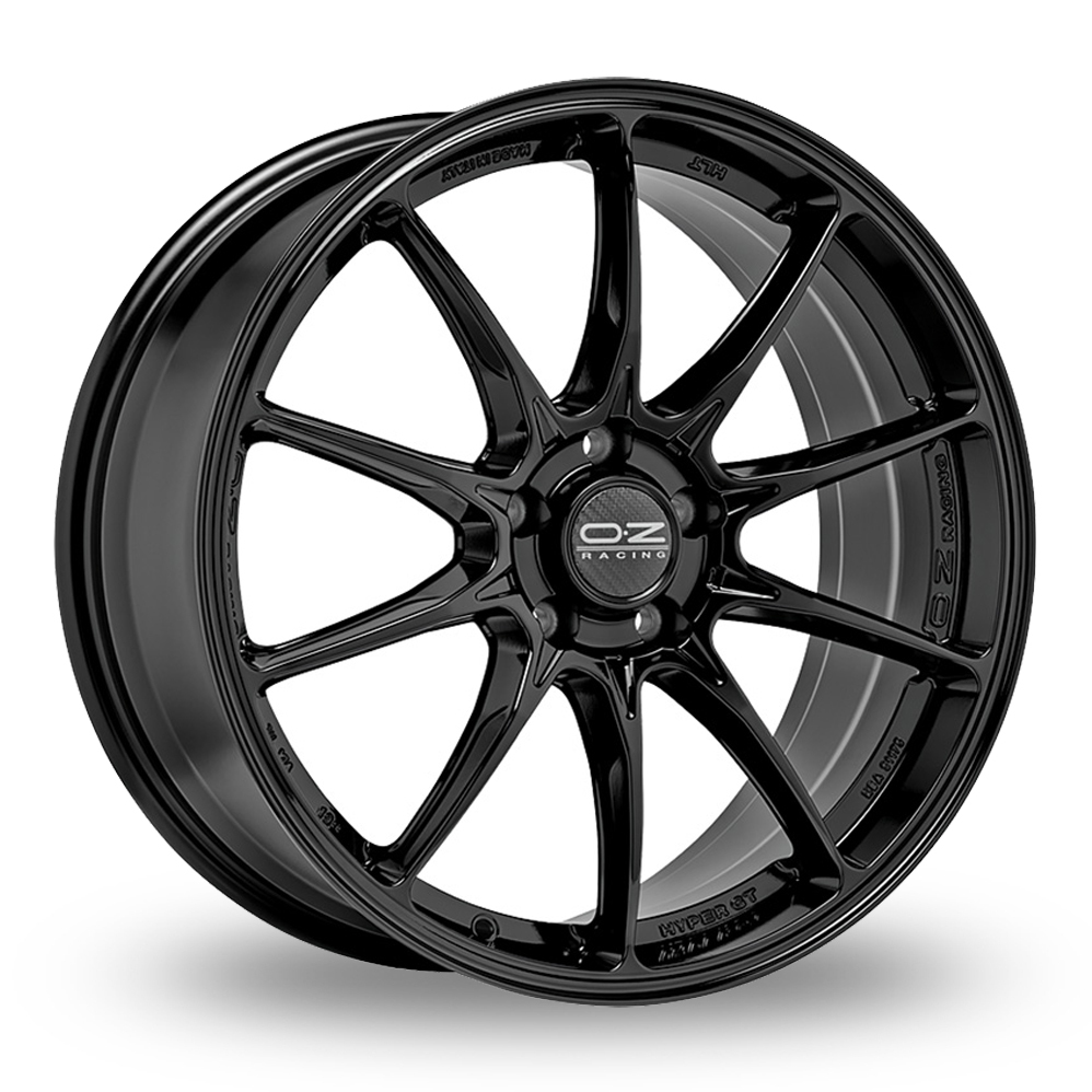 18 Inch OZ Racing Hyper GT HLT Gloss Black Alloy Wheels