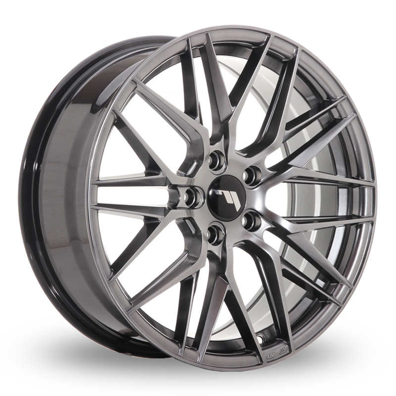 18 Inch Japan Racing JR28 (7.5x18) Hyper Black Alloy Wheels