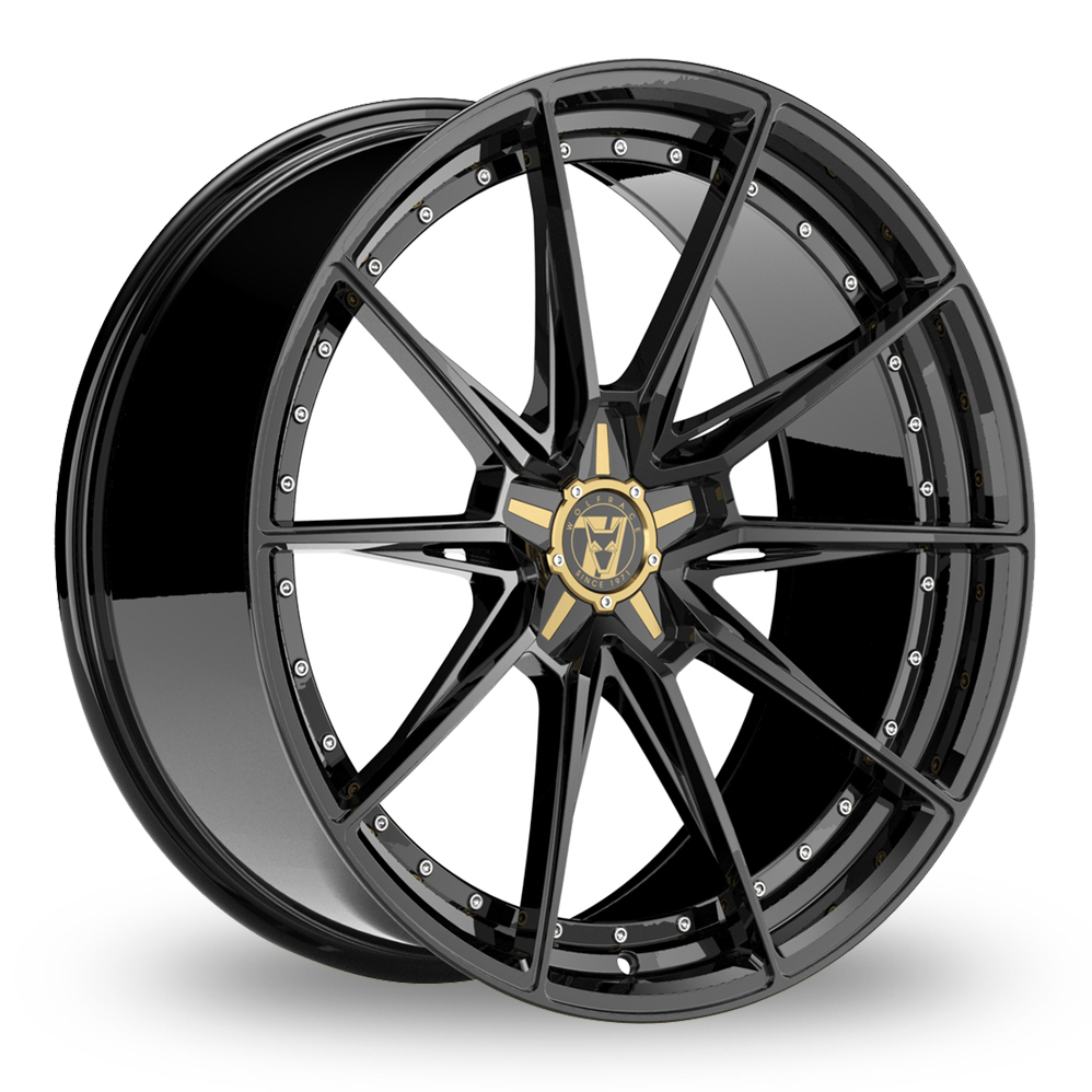 20 Inch Wolfrace Urban Racer Gloss Black Alloy Wheels