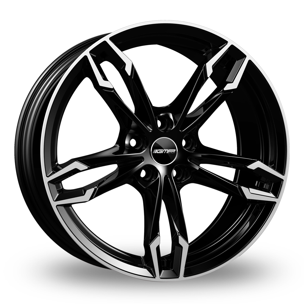 18 Inch GMP Italia Dea Black Polished Alloy Wheels