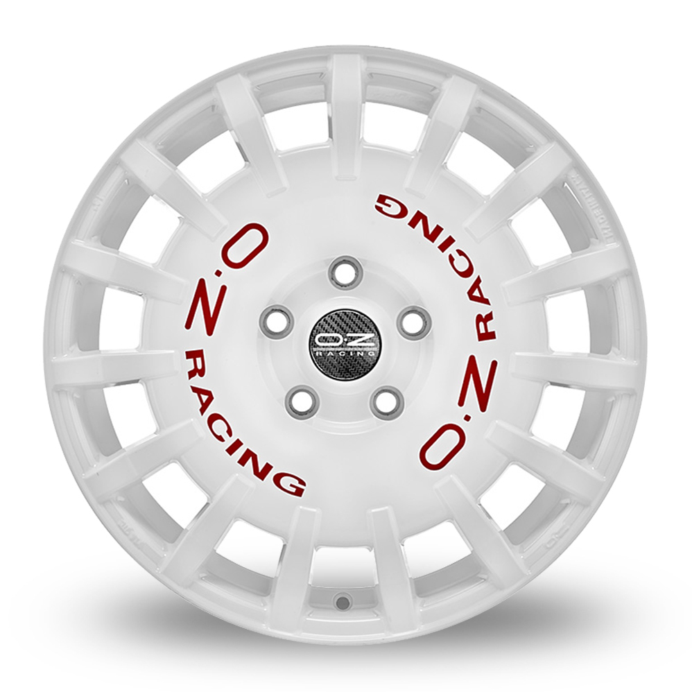 19 Inch OZ Racing Rally Racing White Alloy Wheels