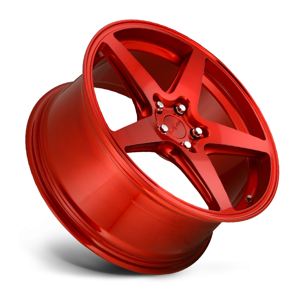 8.5x19 (Front) & 9.5x19 (Rear) Rotiform WGR Candy Red Alloy Wheels