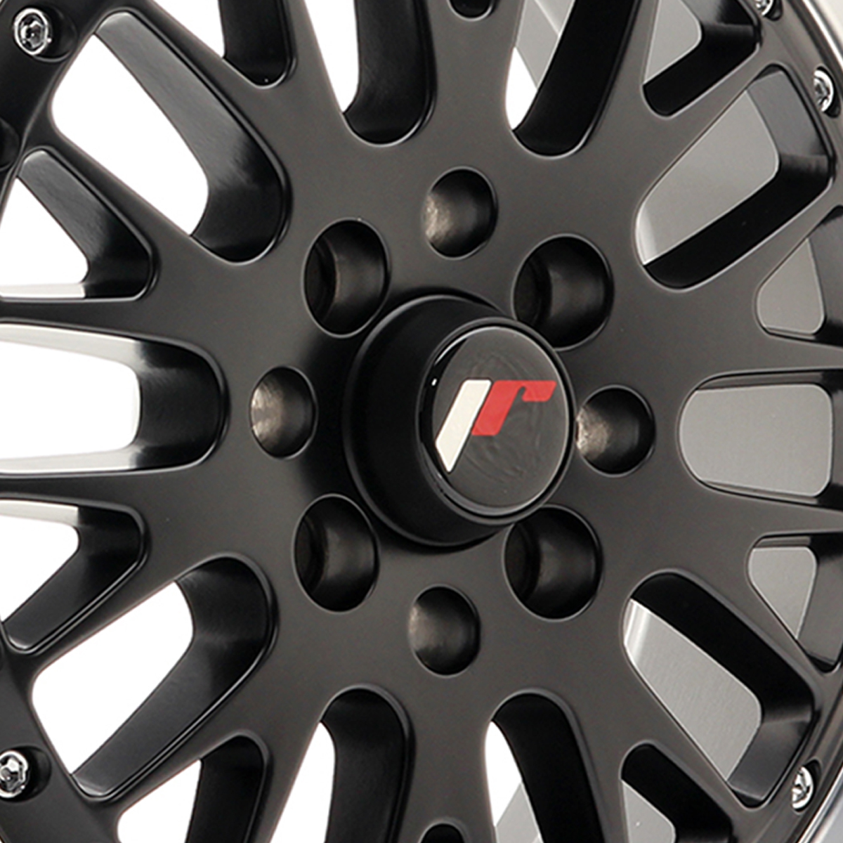 15 Inch Japan Racing JR10 (7x15) Black Machined Lip Alloy Wheels