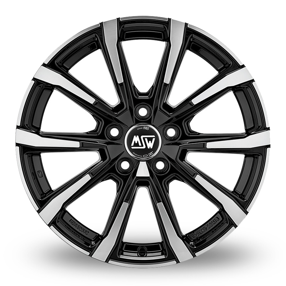 16 Inch MSW (by OZ) 79 Black Polished Alloy Wheels