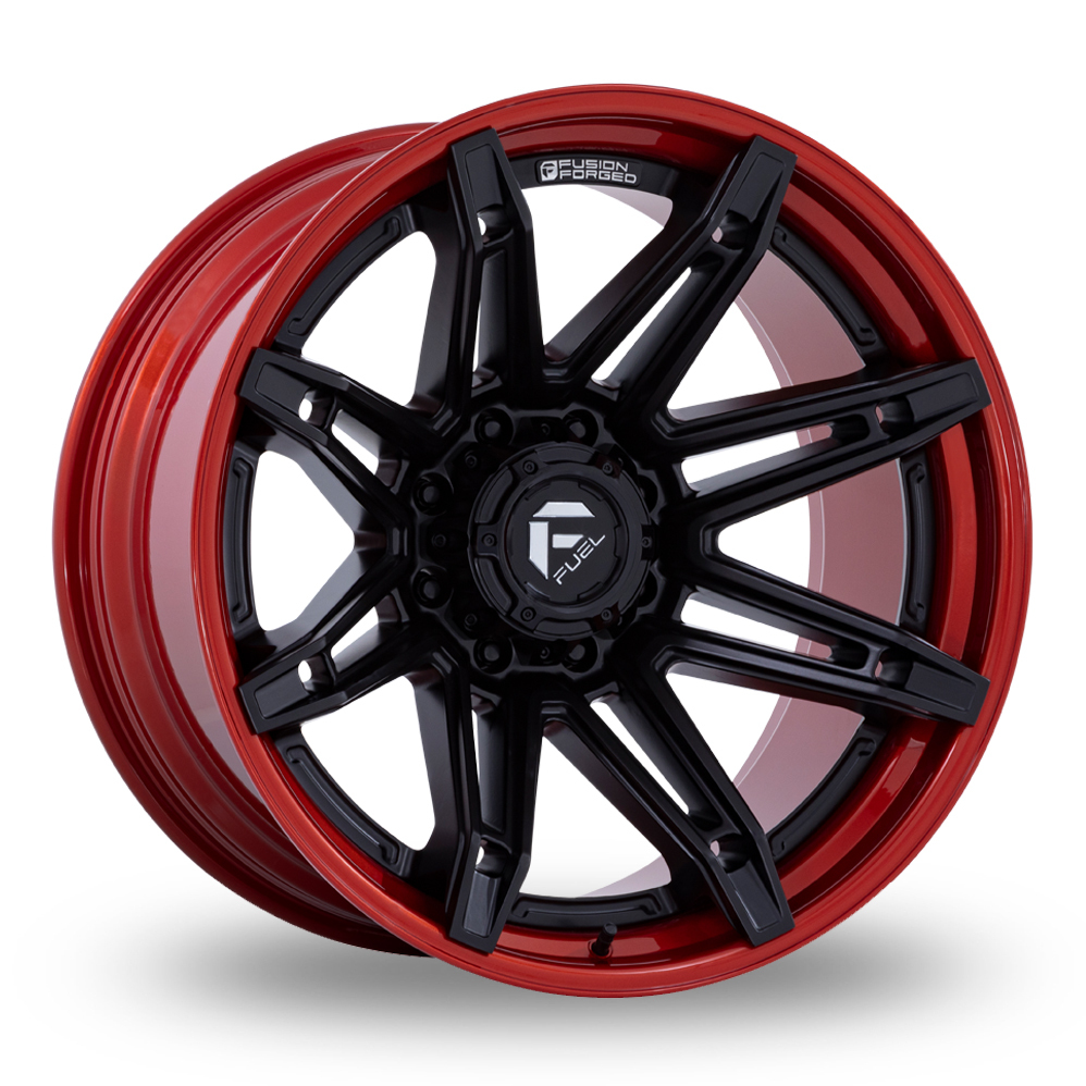 24 Inch Fuel Off-Road Brawl (Fusion Forged) (USA Warehouse) Matt Black Red Lip Alloy Wheels