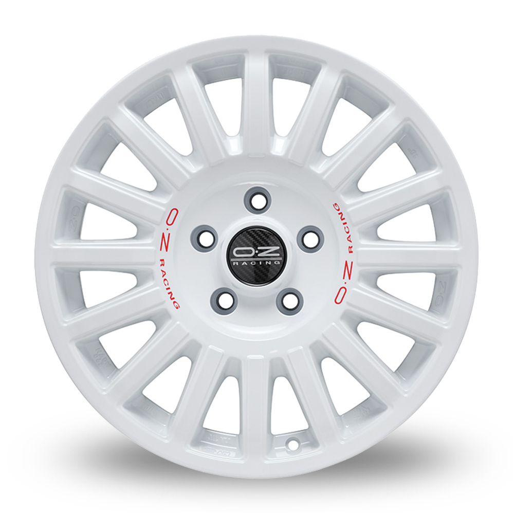 18 Inch OZ Racing Rally Raid Race White Alloy Wheels