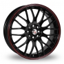 16 Inch Calibre Motion (Special Offer) Black Red Alloy Wheels