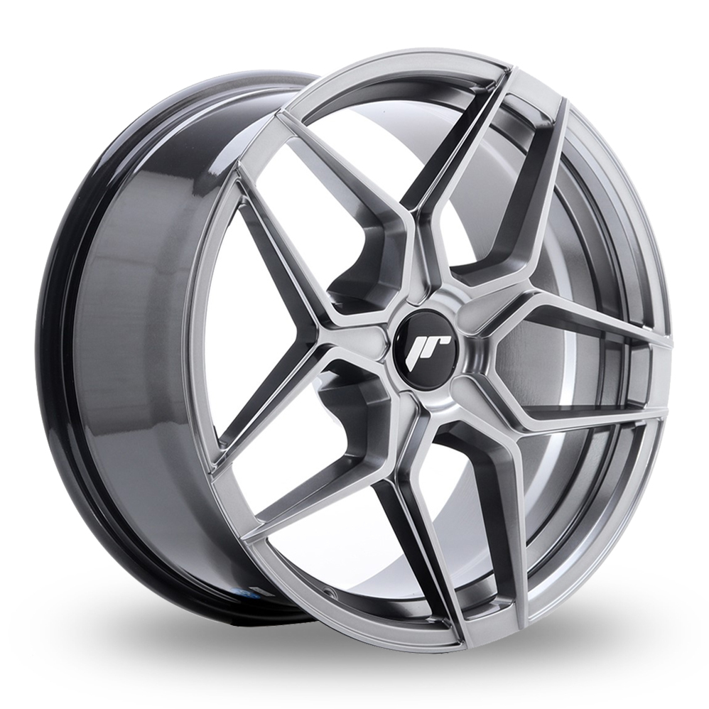 18 Inch Japan Racing JR34 (8x18) (Custom Fitment) Hyper Black Alloy Wheels