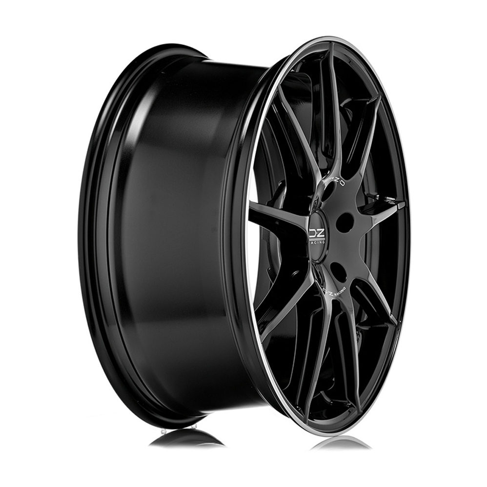 17 Inch OZ Racing Veloce GT Black Polished Lip Alloy Wheels