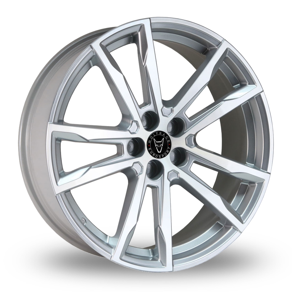 20 Inch Wolfrace Dortmund Gloss Silver Alloy Wheels