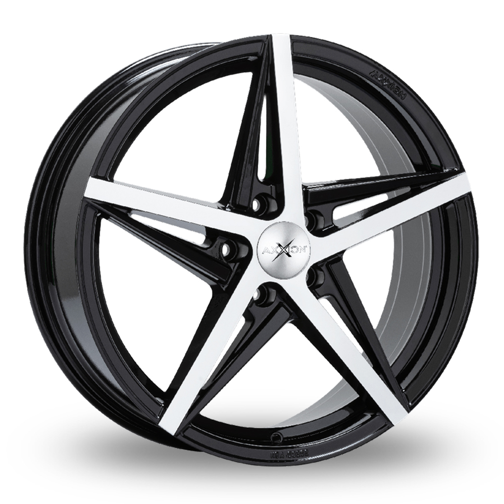 19 Inch Axxion AX10 Matt Black Polished Alloy Wheels