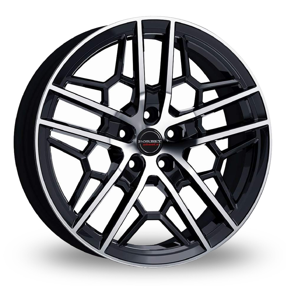 19 Inch Borbet GTY Gloss Black Alloy Wheels