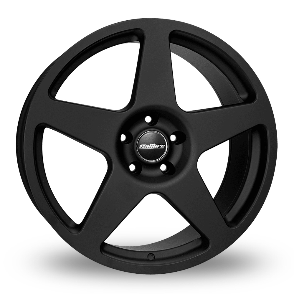 18 Inch Calibre Five Matt Black Alloy Wheels