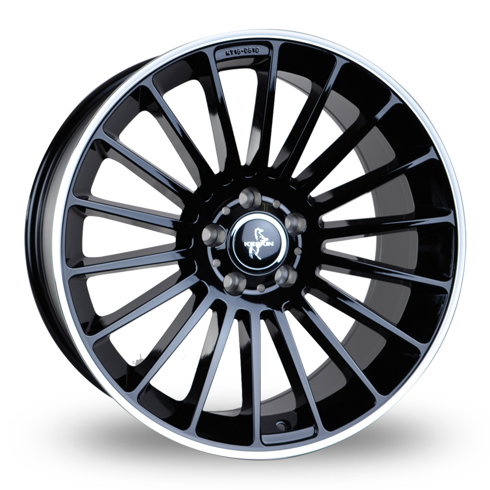 18 Inch Keskin Tuning KT15 Black Polished Lip Alloy Wheels