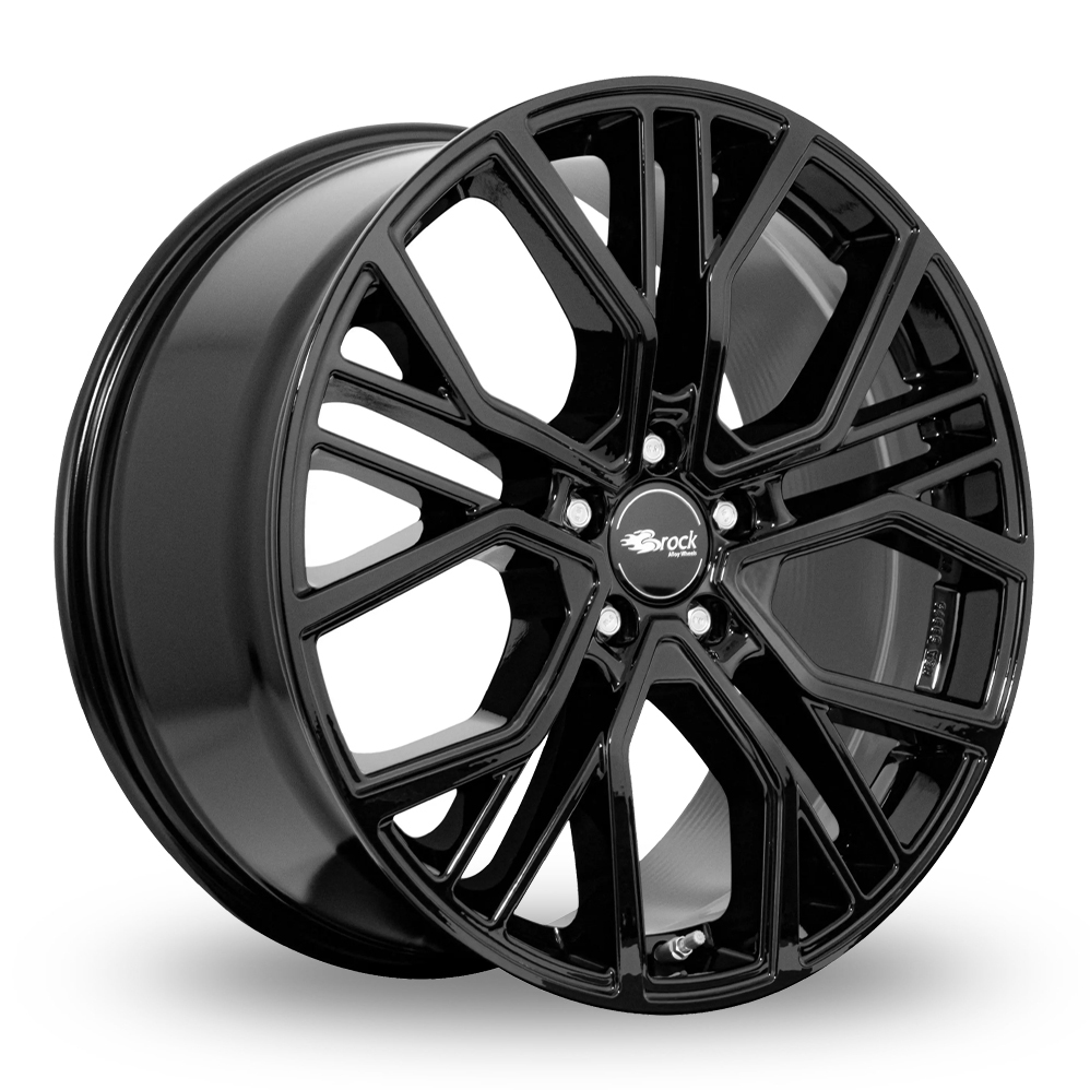 20 Inch Brock B41 Gloss Black Alloy Wheels