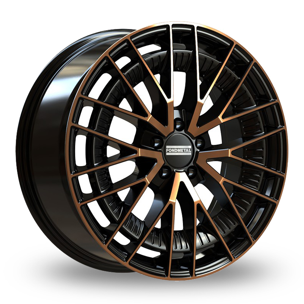 20 Inch Fondmetal Kari Gloss Black Bronze Polished Alloy Wheels