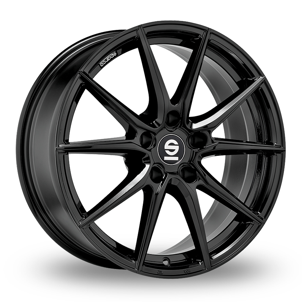 17 Inch Sparco DRS Gloss Black Alloy Wheels