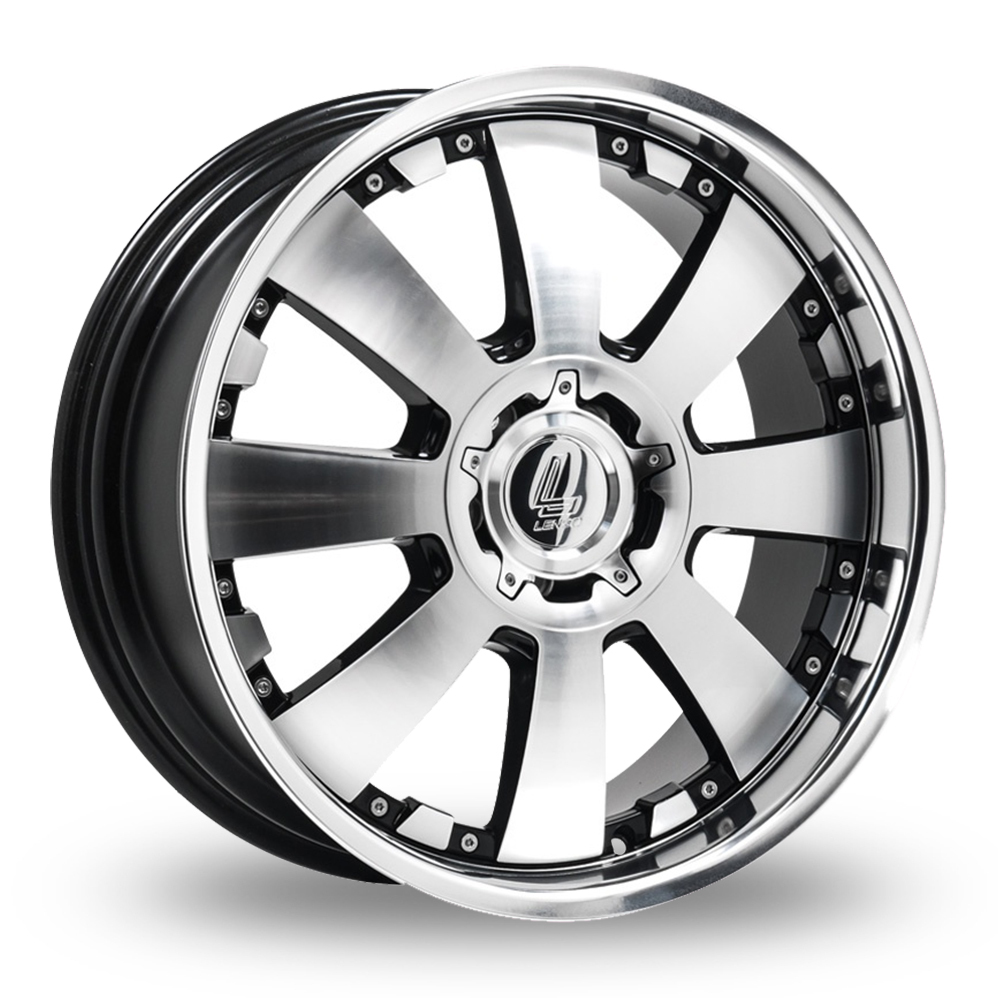 22 Inch Lenso Concerto Black Polished Alloy Wheels