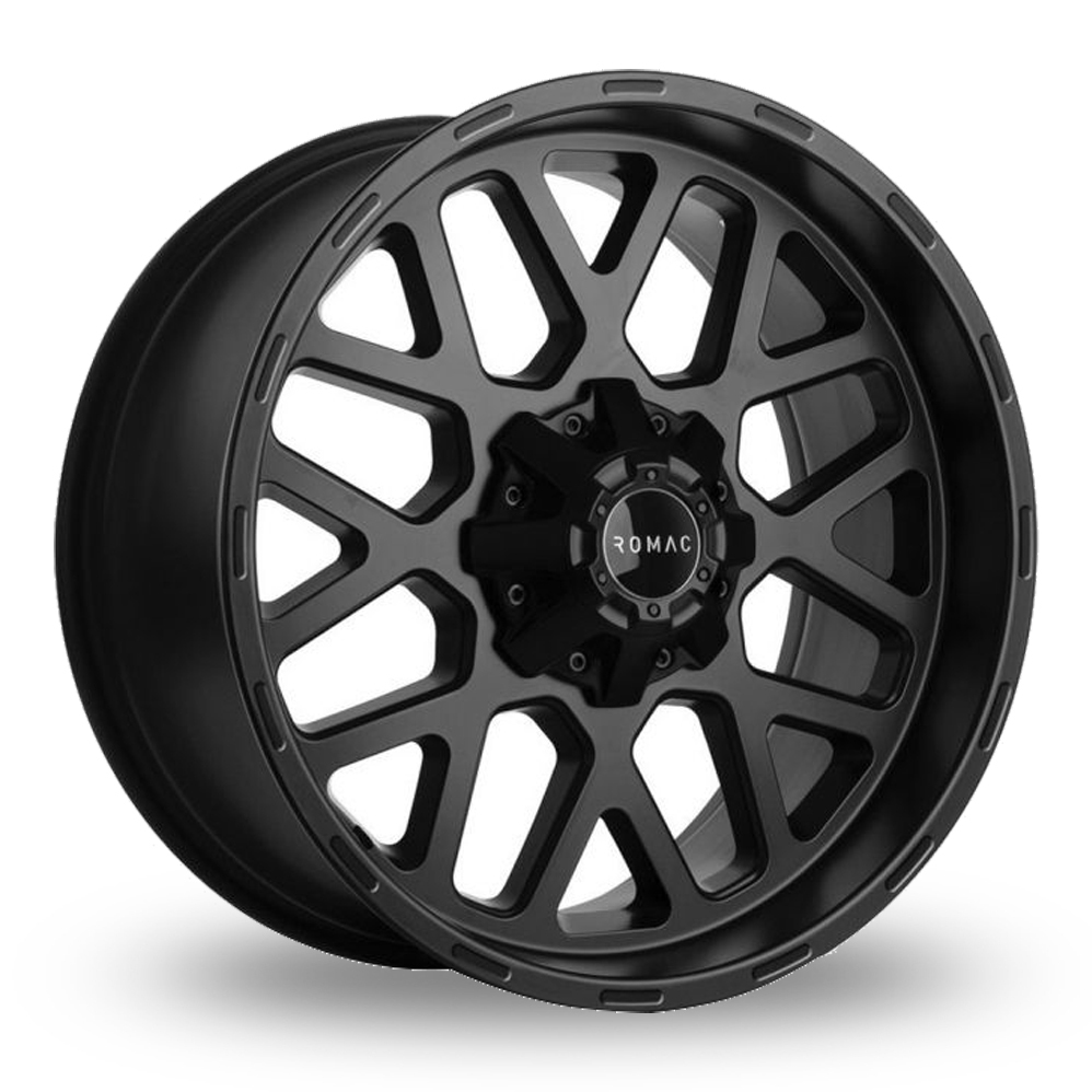 20 Inch Romac Utah Satin Black Alloy Wheels