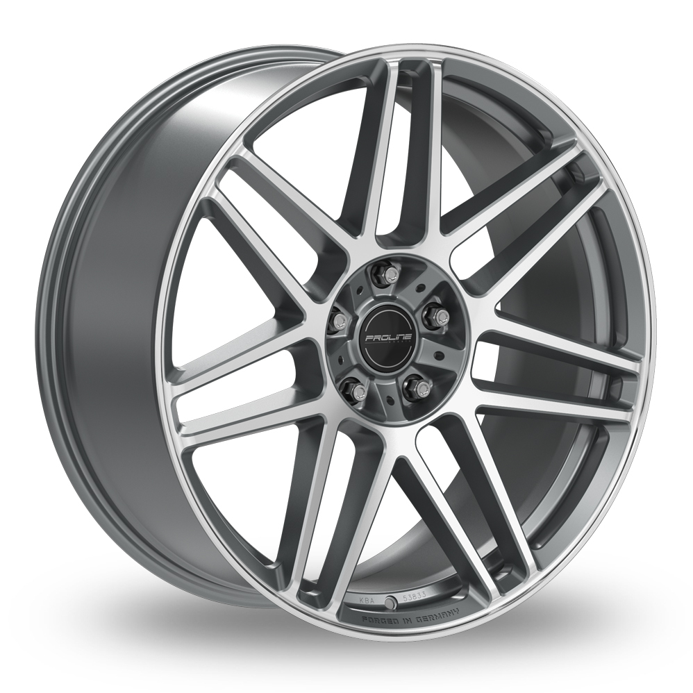 22 Inch Proline PFG FORGED Matt Grey Polished Alloy Wheels