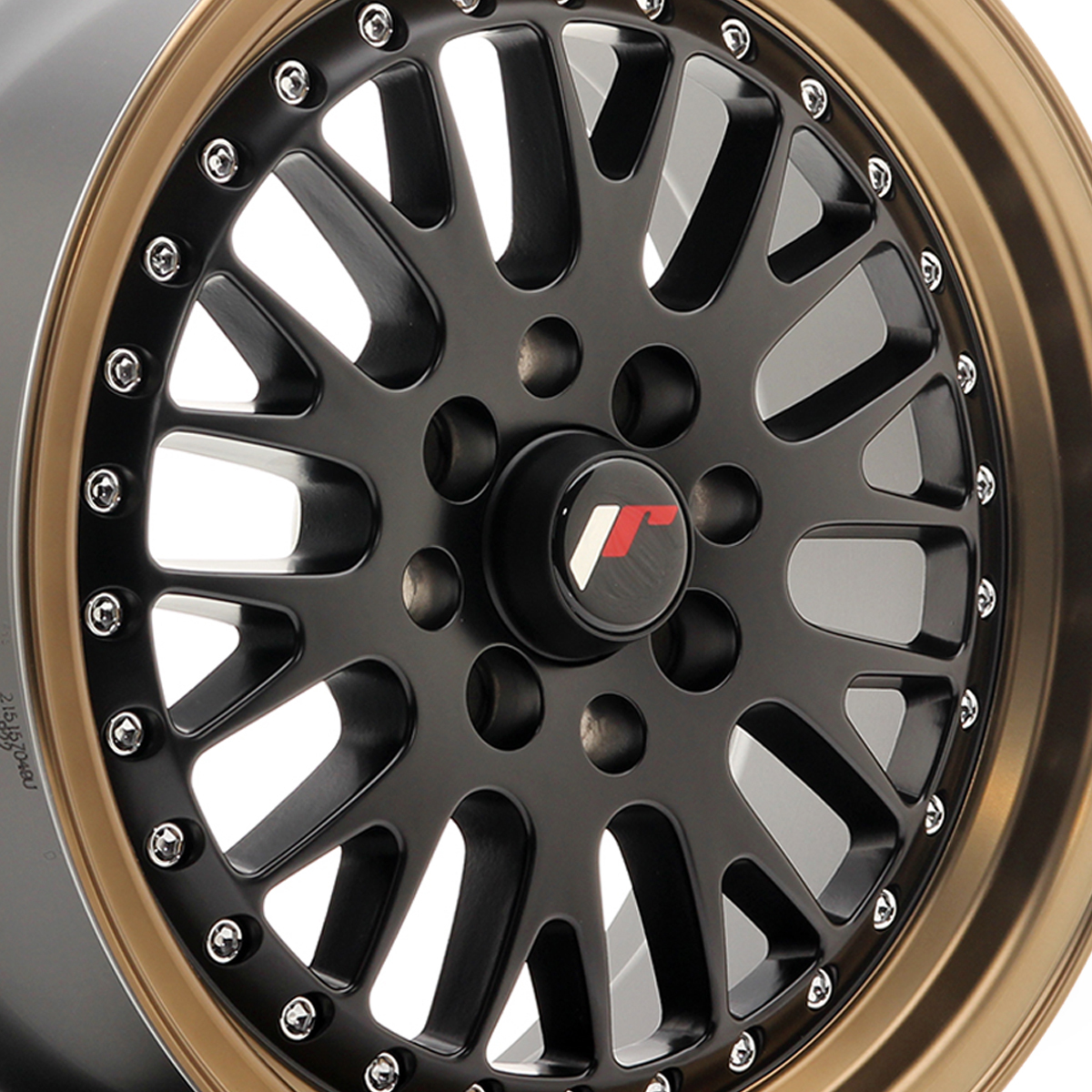 15 Inch Japan Racing JR10 (7x15) Black Anodized Bronze Lip Alloy Wheels