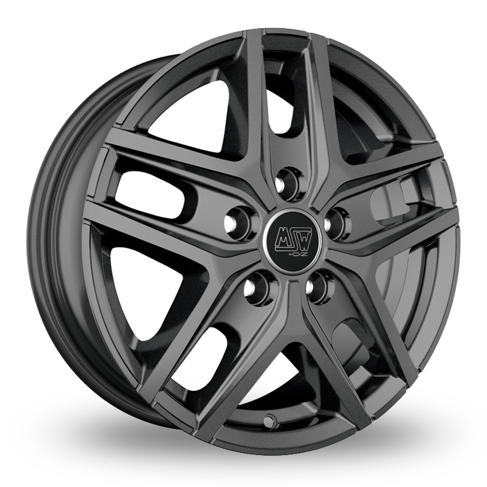 16 Inch MSW (by OZ) 40 Van Gloss Gunmetal Alloy Wheels