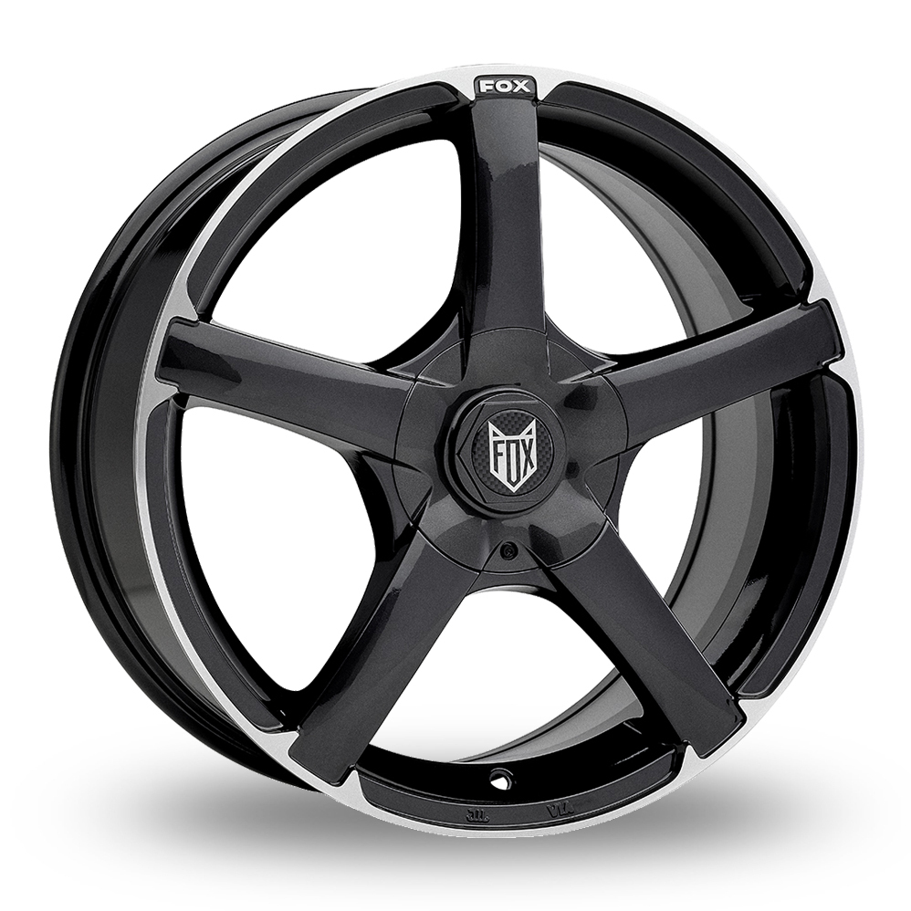 17 Inch Fox Racing VR1 Grey Polished Lip Alloy Wheels