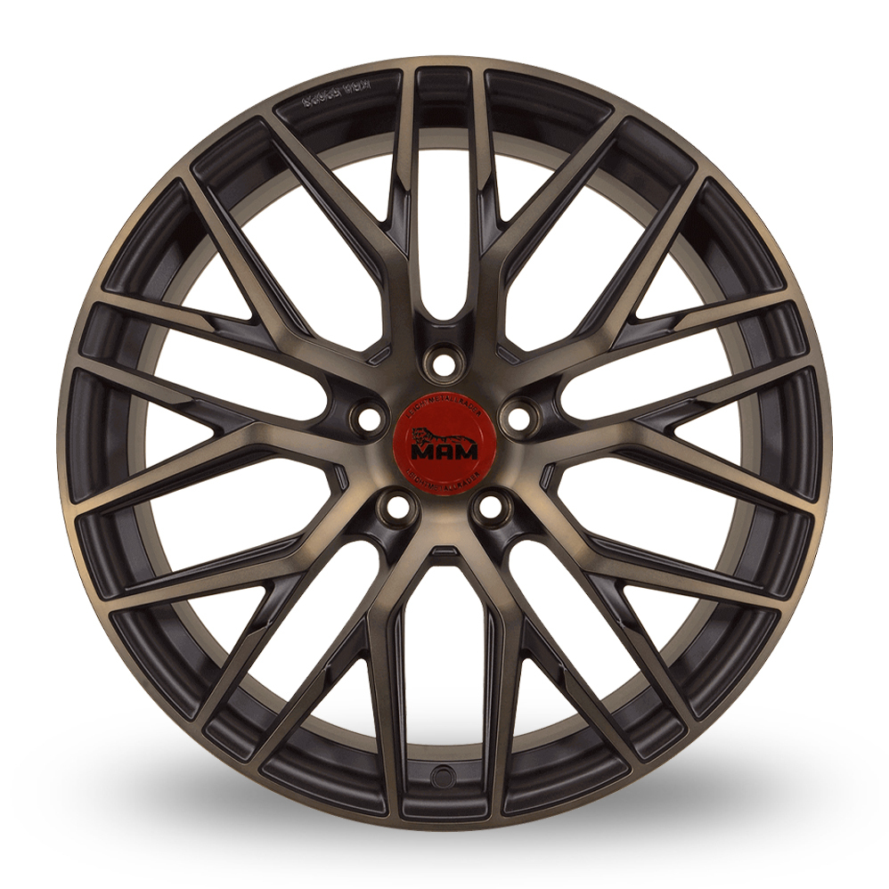 20 Inch MAM RS4 Gloss Black Bronze Polished Alloy Wheels