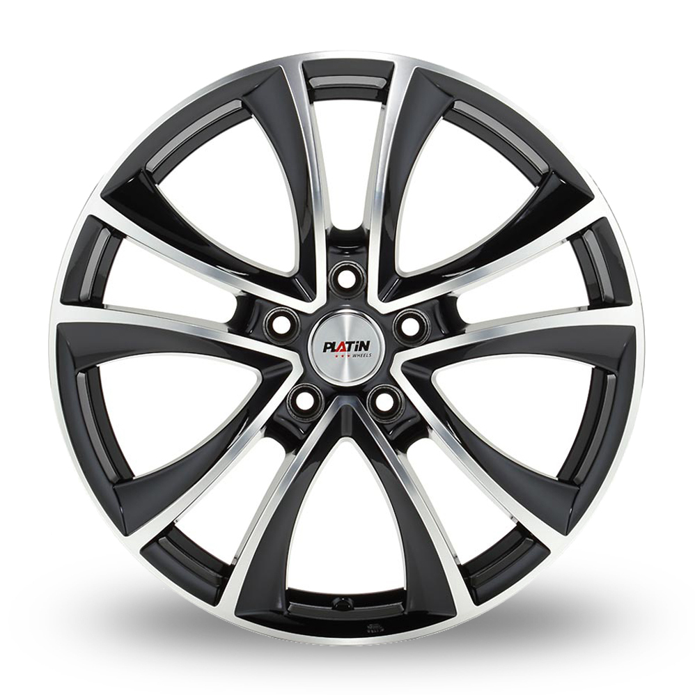 19 Inch Platin P 71 Black Polished Alloy Wheels