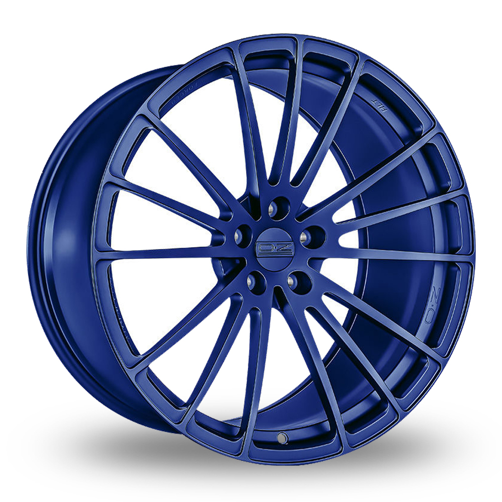 21 Inch OZ Racing Forged Ares Matt Blue Alloy Wheels