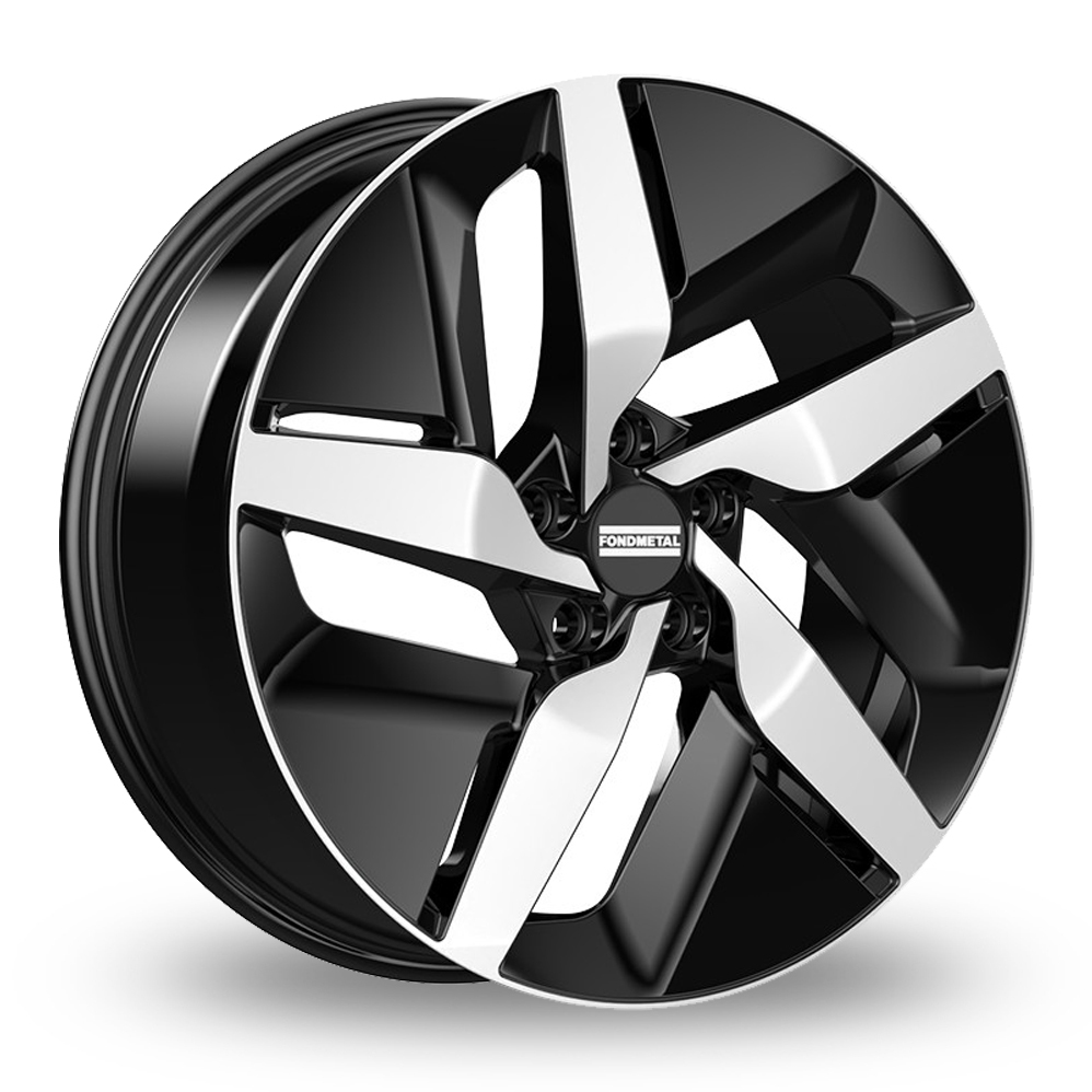 19 Inch Fondmetal E-Joule Gloss Black Machined Face Alloy Wheels