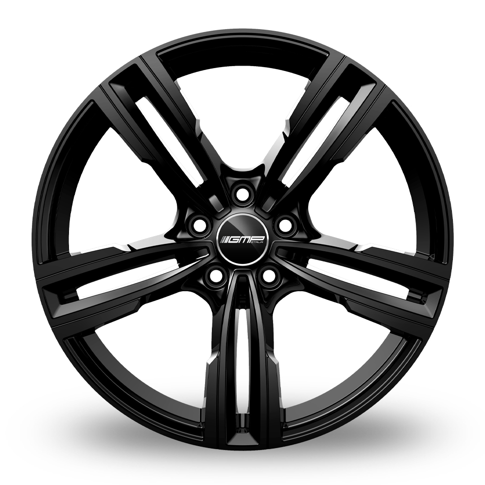 8x19 (Front) & 9x19 (Rear) GMP Italia Reven Gloss Black Alloy Wheels