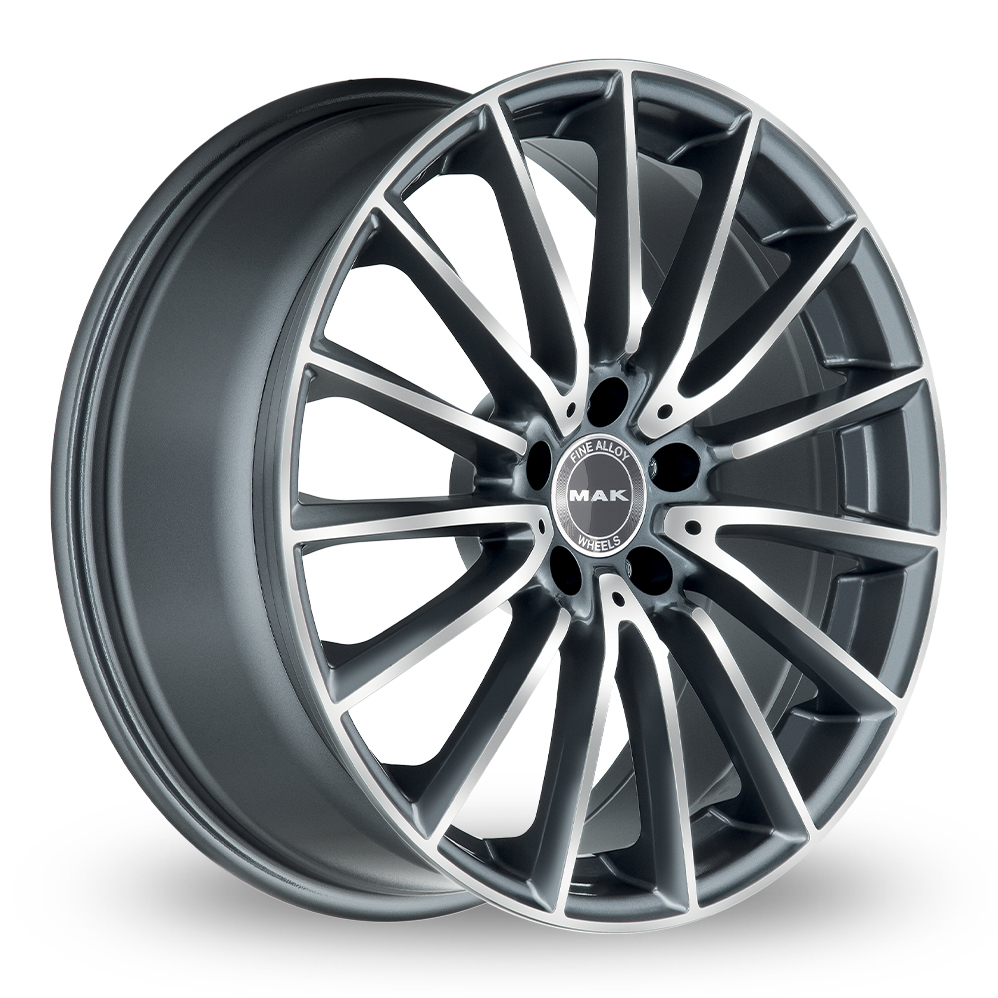 18 Inch MAK Komet Gun Metal Mirror Face Alloy Wheels