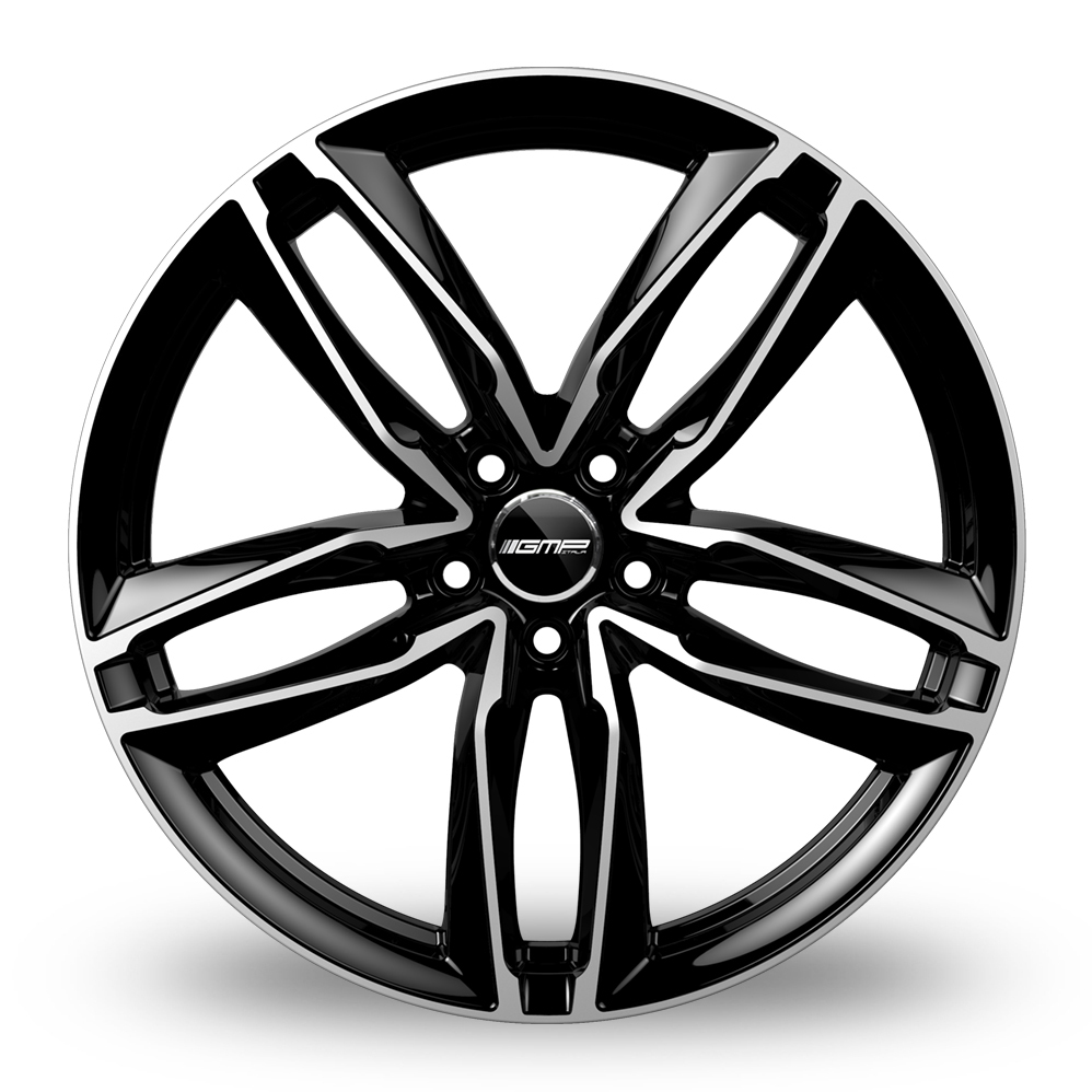 17 Inch GMP Italia Atom Black Polished Alloy Wheels
