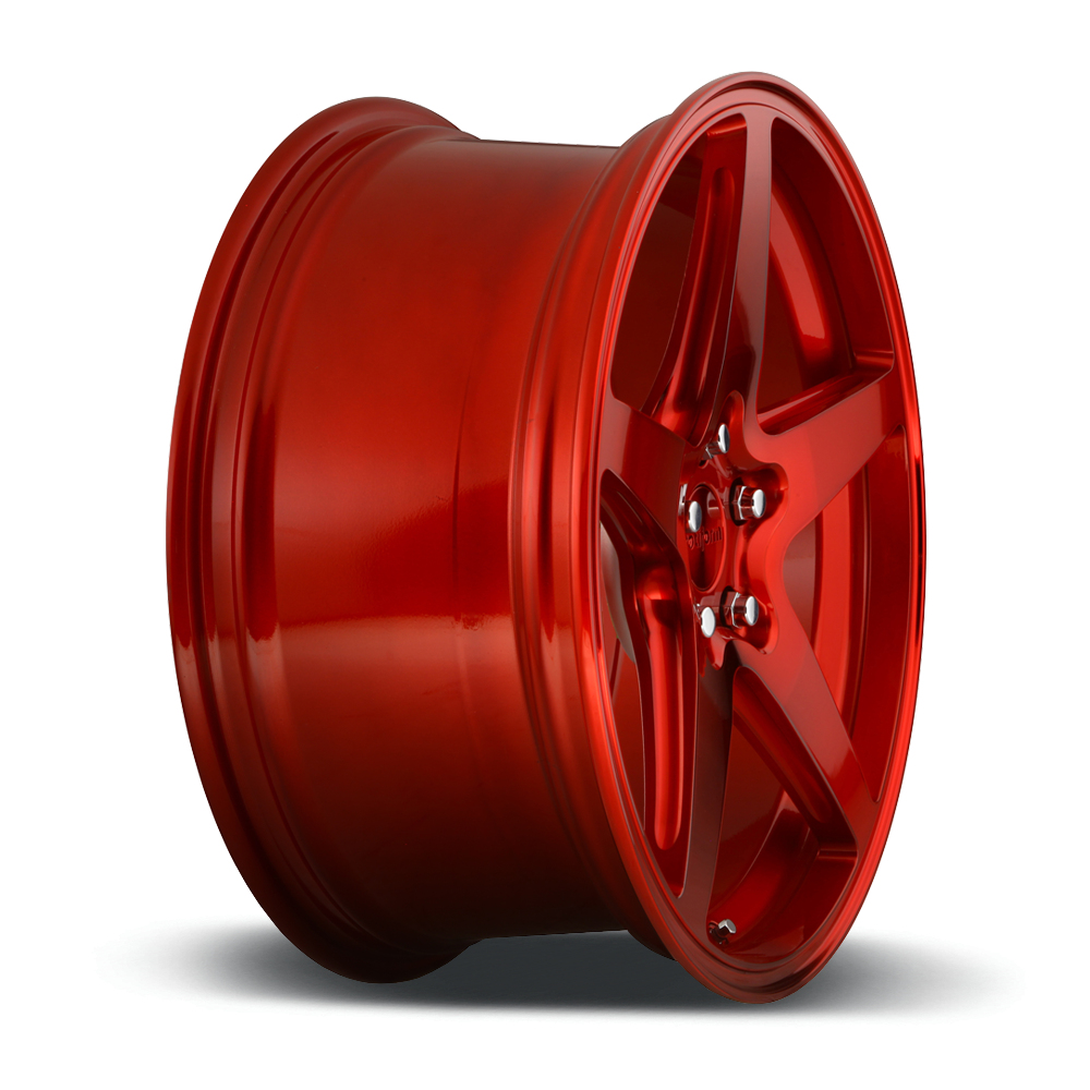 8.5x19 (Front) & 9.5x19 (Rear) Rotiform WGR Candy Red Alloy Wheels