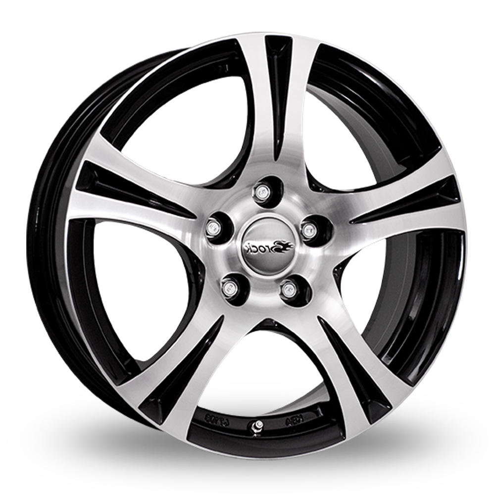 14 Inch RC Design RC14 Black Polished Alloy Wheels