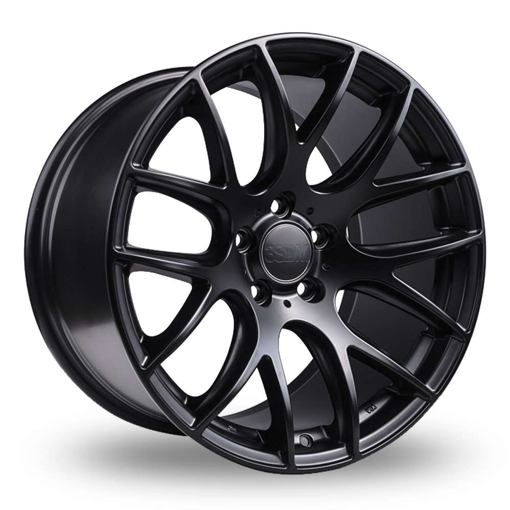 19 Inch 3SDM 0.01 Satin Black Alloy Wheels