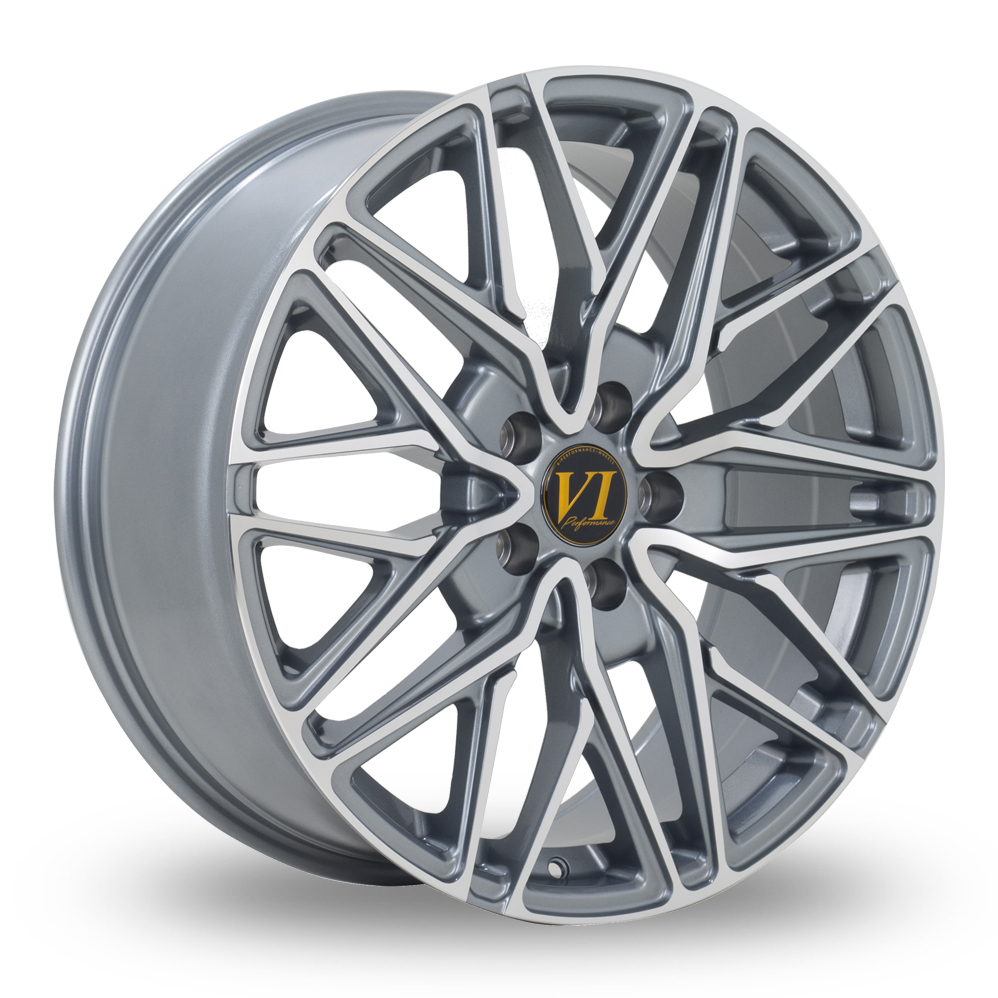 20 Inch 6Performance Loaded Gun Metal Polished Alloy Wheels