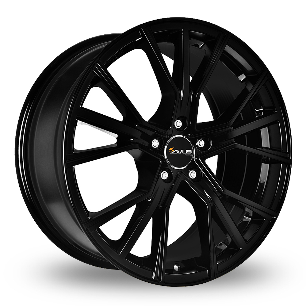 21 Inch Avus Racing AF18 Gloss Black Alloy Wheels