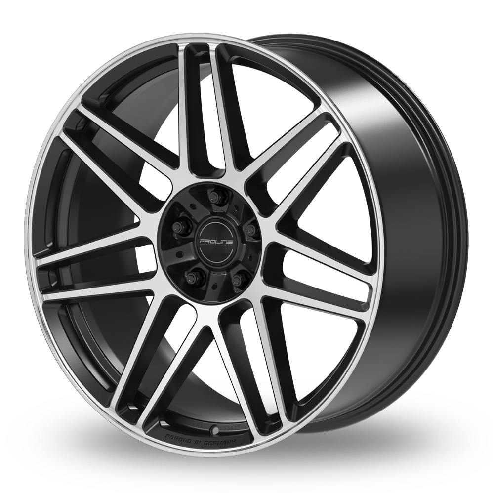 22 Inch Proline PFG FORGED Black Matt Polished Alloy Wheels