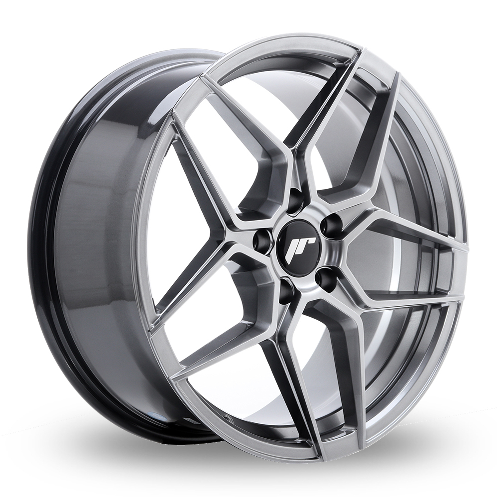 18 Inch Japan Racing JR34 (8x18) Hyper Black Alloy Wheels